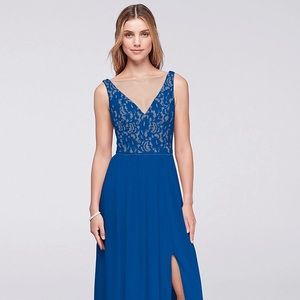 David’s Bridal Bridesmaid Dress in Horizon Blue